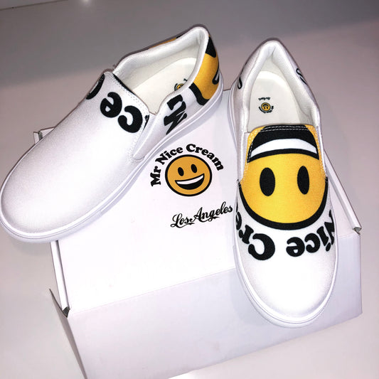 Mr Nice Cream Women's Slip-On Canvas Shoes
