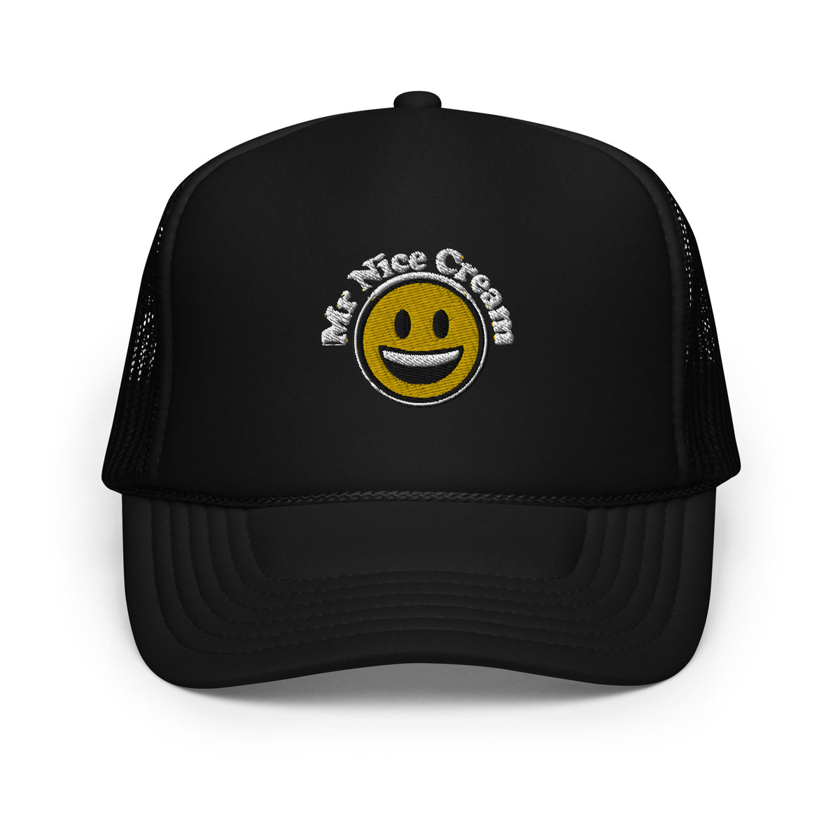 Mr Nice Cream Embroidered Logo Trucker Hat - Black