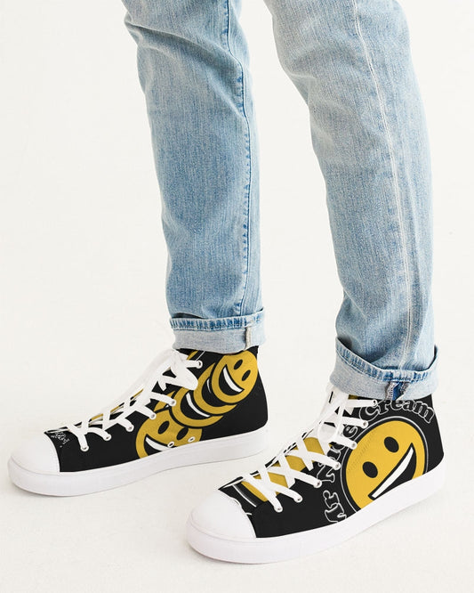 Mr Nice Cream 2.0 Black Men's Hightop Canvas Shoes